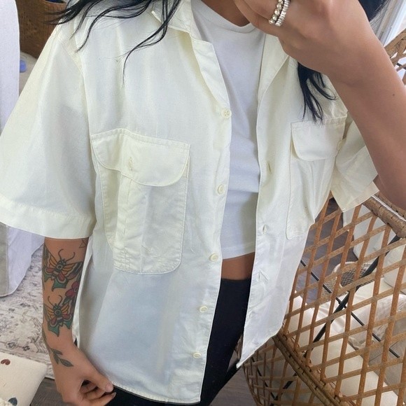 Vintage Cream Button Down Shirt - Picture 3 of 7